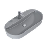 Lavabo da appoggio Babette, Ceram Grigio Chiaro Opaco Elita 80x40