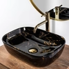 Lavabo da appoggio Rea Belinda in Marmo Nero Lucido - Inoltre SCONTO 5% con il codice REA5