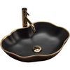 Lavabo da appoggio Rea Peal Black Gold Egde - ulteriore SCONTO 5% con il codice REA5