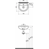 Lavatório suspenso Rekord Circle 40 cm oval