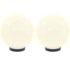 Led lamps, ball-shaped, 2pcs., Spherical, 20cm, pmma