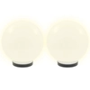 Led lamps, ball-shaped, 4pcs., Spherical, 25cm, pmma