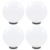 Led lamps, ball-shaped, 4pcs., Spherical, 30cm, pmma
