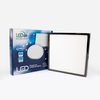 LED overflademonteret firkantet med sort skinnende krom finish aluminiumsramme 190x190mm 18W 1620lm 3000K IP44 2 års garanti