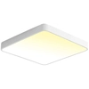 LEDsviti Biely stropný LED panel 400x400mm 24W teplá biela s čidlom (13872)