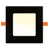 LEDsviti Čierny vstavaný LED panel 3W štvorec 85x85mm teplá biela (12524)