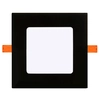 LEDsviti Črna vgrajena LED plošča 3W kvadrat 85x85mm toplo bela (12524)