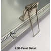 LEDsviti Dimmable ασημί ενσωματωμένο πάνελ LED 600x1200mm 72W ημέρα λευκό (760) + 1x ρυθμιζόμενη πηγή