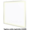 LEDsviti Dimmbares silbernes eingebautes LED-Panel 600x600mm 48W warmweiße (765) + 1x dimmbare Quelle