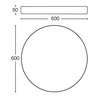 LEDsviti Hängande grå design LED-panel 600mm 48W dag vit (13182) + 1x Tråd för hängande paneler - 4 trådsats