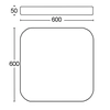 LEDsviti Hangend Grijs design LED paneel 600x600mm 48W dag wit (13184) + 1x Draad voor ophangpanelen - 4 draadset