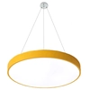 LEDsviti Hängendes gelbes Designer-LED-Panel 400mm 24W warmweiß (13163) + 1x Draht für hängende Panels – 4 Drahtset