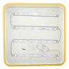 LEDsviti Hängendes gelbes Designer-LED-Panel 600x600mm 48W warmweiß (13189) + 1x Draht für hängende Panels – 4 Drahtset