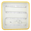 LEDsviti Hanging Pannello LED design giallo 500x500mm 36W bianco giorno (13168) + 1x Cavo per pannelli sospesi - set di cavi 4