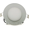 LEDsviti himmennettävä hopea pyöreä upotettu LED-paneeli 120mm 6W Kylmä valkoinen (7585) + 1x Himmennettävä lähde