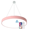 LEDsviti pakabinamas rožinis LED skydelis 400mm 24W smart CCT su valdikliu (13207)