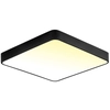 LEDsviti Panneau LED de plafond noir 400x400mm 24W blanc chaud avec capteur (13876)