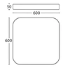 LEDsviti Podwieszany biały panel LED 600x600mm 48W ciepły biały (13129) + 1x Przewód do paneli zwieszanych - 4 komplet przewodów