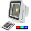 LEDsviti Refletor LED RGB prateado 30W com controle remoto infravermelho (2540)
