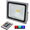 LEDsviti Refletor LED RGB prateado 50W com controle remoto infravermelho (2541)
