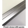 LEDsviti Ściemnialny srebrny sufitowy panel LED 300x1200mm 48W ciepła biel (977) + 1x ściemnialne źródło