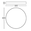 LEDsviti Weißes Designer-LED-Panel 600mm 48W warmweiß (9733)