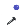 License plate screw with plastic cover (blue)