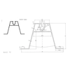 Lichobežníkový most Wys=70mm L:330mm z EPDM