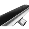 Lineární odtok, černé sklo 60cm Mořský koník OL-AG01B-60