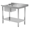 Loading table for the dishwasher + sink 110x70x85 | Polgast