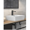 Low Besco Modern / Varium II washbasin tap, black matt - ADDITIONALLY 5% DISCOUNT FOR CODE BESCO5