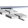 Low bracket for non-invasive ballast construction of the roof membrane