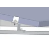 Low bracket for non-invasive ballast construction of the roof membrane