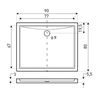 Low rectangular shower tray Kerra Oskar 90 x 80 cm