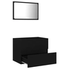 Lumarko 2-piece bathroom furniture set, black, chipboard