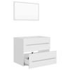 Lumarko 2-piece bathroom furniture set, white, chipboard