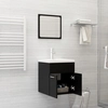 Lumarko 2dílná sestava koupelnového nábytku, černá, dřevotříska