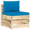 Lumarko, 3 pcs. wooden garden seating set with pillows
