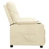 Lumarko A reclining chair, cream, artificial leather