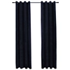 Lumarko Blackout curtains with wheels, 2 pcs, velvet, black
