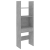 Lumarko Bookcase, gray concrete, 60x35x180 cm, chipboard