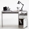 Lumarko Desk with drawer, 123 x 50 x 76.5 cm, gray concrete and white