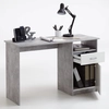 Lumarko Desk with drawer, 123 x 50 x 76.5 cm, gray concrete and white