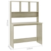 Lumarko Desk with shelves, sonoma oak, 110x45x157 cm