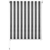 Lumarko External roller blind, 400x140 cm, anthracite and white stripes