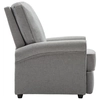 Lumarko Fold-out, electric TV armchair, light gray, fabric