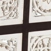 Lumarko Hand carved wall panel, MDF, 60x60x1.5 cm, brown and white
