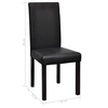 Lumarko Jídelní židle, 2 ks, černá, umělá kůže