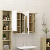 Lumarko Koupelnová skříňka, bílá a dub sonoma, 80 x 20,5 x 64 cm, panel