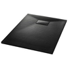 Lumarko Shower tray, SMC, black, 100 x 70 cm
